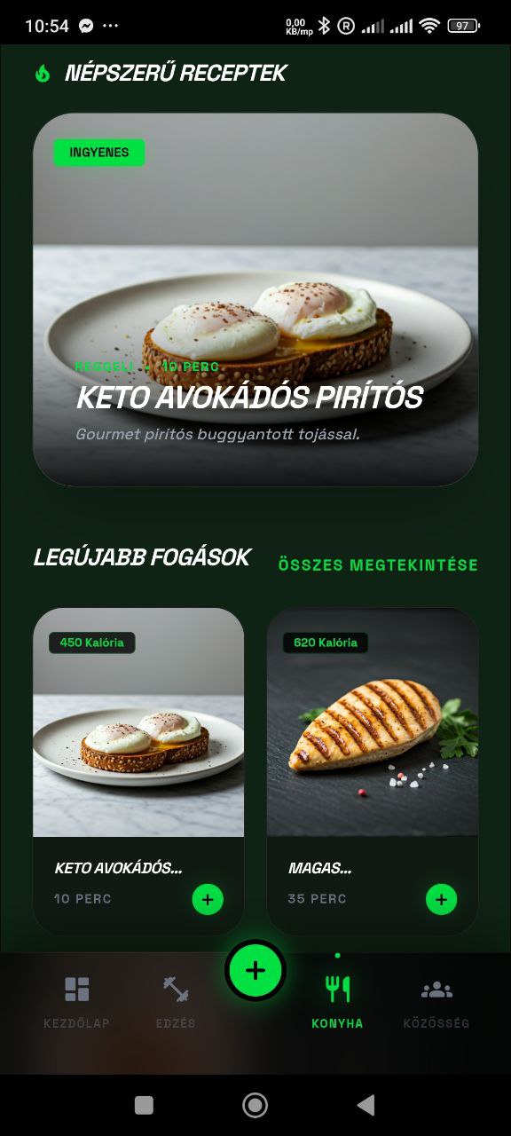 FITRON konyha képernyő