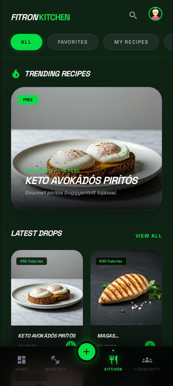 FITRON recipes screen
